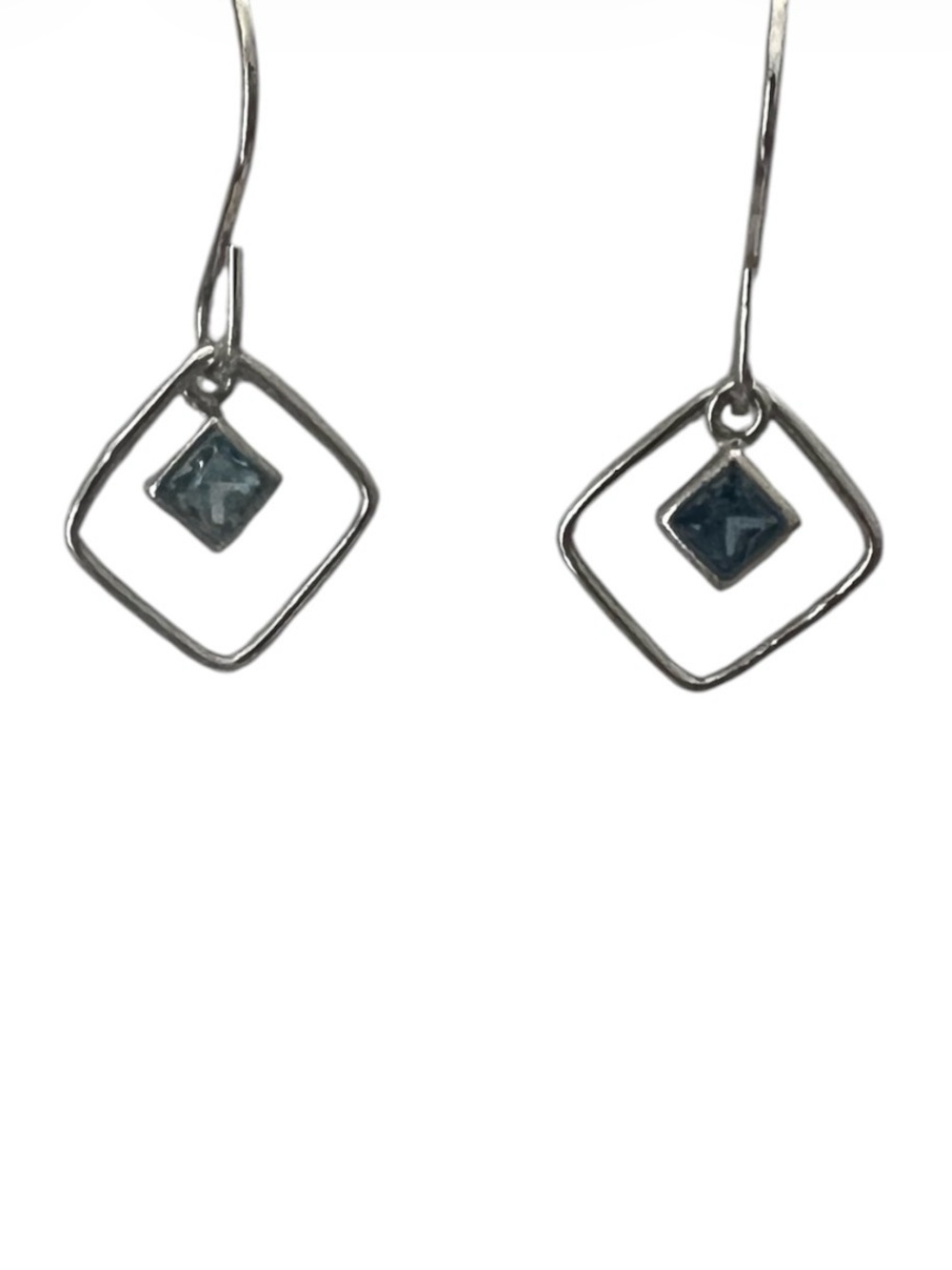 3/$20 Silver and Aquamarine Hand-crated Earrings